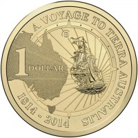 A VOYAGE TO TERRA AUSTRALIS 1814-2014. B. 1 DOLLAR.