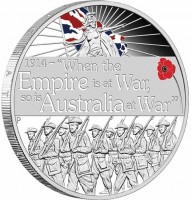 Silver coin Australia KM# 2167 1914 ~