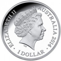 ELIZABETH II. AUSTRALIA 2014. 1 DOLLAR. IRB.