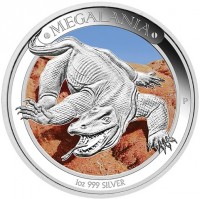 MEGALANIA. PT P. 1oz 999 SILVER.