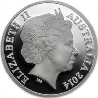 Silver coin Australia KM# 2903 ELIZABETH II. AUSTRALIA 2014. IRB.