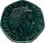 obverse of 50 Pence - Elizabeth II - NHS Anniversary - 4'th Portrait (1998) coin with KM# 996 from United Kingdom. Inscription: ELIZABETH · II · D · G REG · F · D · 1998 IRB