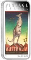 VINTAGE. TRAVEL. AUSTRALIA. P 1oz 999 SILVER.