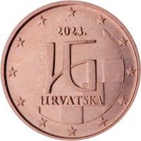 Copper plated Steel coin Croatia KM# 136 2023. ⰘⰓ. HRVATSKA.