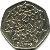 reverse of 50 Pence - Elizabeth II - European Union - 4'th Portrait (1998) coin with KM# 992 from United Kingdom. Inscription: 1973 EU 1998 50 PENCE JM