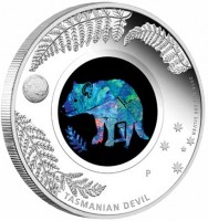 Silver coin Australia KM# 2916 2014 1 oz 999 SILVER. P. TASMANIAN DEVIL.