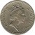 obverse of 1 Pound - Elizabeth II - Royal Shield - 3'rd Portrait (1988) coin with KM# 954 from United Kingdom. Inscription: ELIZABETH II D · G · REG · F · D · 1988 RDM