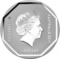 Silver coin Australia KM# 2927 ELIZABETH II. AUSTRALIA 2013. 1 DOLLAR. IRB.