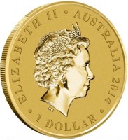 Aluminium Bronze coin Australia KM# 2933 ELIZABETH II. AUSTRALIA 2014. 1 DOLLAR. IRB.