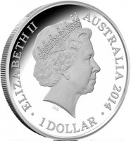 ELIZABETH II. AUSTRALIA 2014. 1 DOLLAR. IRB.