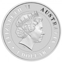 Silver coin Australia ELIZABETH II. AUSTRALIA 1 DOLLAR. IRB.