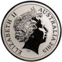Silver coin Australia KM# 3075a.1 ELIZABETH II. AUSTRALIA 2015. IRB.