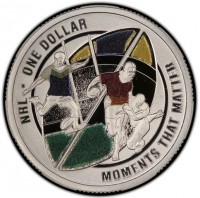 Silver coin Australia KM# 3075a.1 NRL ONE DOLLAR. MOMENTS THAT MATTER.