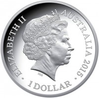 ELIZABETH II. AUSTRALIA 2015. 1 DOLLAR. IRB.