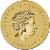 Aluminium Bronze coin Australia KM# 3077 ELIZABETH II. AUSTRALIA 2015. 1 DOLLAR. IRB.