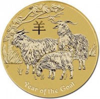 Aluminium Bronze coin Australia KM# 3077 NM. 羊. P. Year of the Goat.