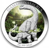 DIAMANTINASAURUS. P. TV. 1oz 999 Silver.