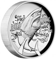 Silver coin Australia KM# 3090 GREAT WHITE. P. NM.