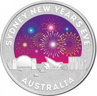 Silver coin Australia KM# 3095 SYDNEY NEW YEAR'S EVE. AUSTRALIA.