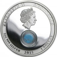 ELIZABETH II AUSTRALIA. 1OZ 999 SILVER 2015 1 DOLLAR. IRB.