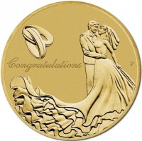 Aluminium Bronze coin Australia KM# 3024 Congratulations. P. JM.