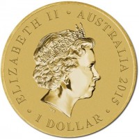 Aluminium Bronze coin Australia KM# 2744 ELIZABETH II. AUSTRALIA 2015. 1 DOLLAR. IRB.