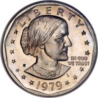 United States coin 1 Dollar - Susan B. Anthony Dollar (1979 - 1999) obverse obverse of 1 Dollar - Susan B. Anthony Dollar (1979 - 1999) coin with KM# 207 from United States. Inscription: LIBERTY 1979 IN GOD WE TRUST