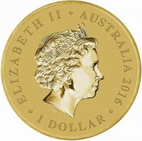 Aluminium Bronze coin Australia KM# 3219 ELIZABETH II. AUSTRALIA 2016. 1 DOLLAR. IRB.