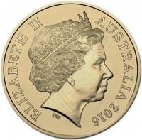 Aluminium Bronze coin Australia KM# 3217 ELIZABETH II. AUSTRALIA 2016. IRB.