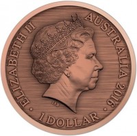 Copper coin Australia KM# 3229 ELIZABETH II. AUSTRALIA 2016. IRB.