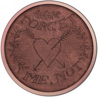 Copper coin Australia KM# 3364 FORGET. ME, NOT.