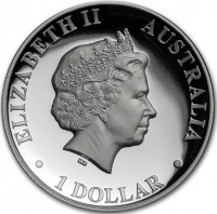 Silver coin Australia KM# 3233 ELIZABETH II. AUSTRALIA 1 DOLLAR. IRB.