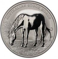 AUSTRALIAN STOCK HORSE. P NM. 2016 1 oz 9999 SILVER.