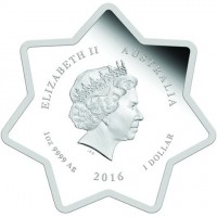 Silver coin Australia KM# 3242 ELIZABETH II AUSTRALIA. IRB. 1OZ 999 SILVER 2016 1 DOLLAR.
