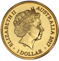 Aluminium Bronze coin Australia KM# 3743 ELIZABETH II. AUSTRALIA 2017. 1 DOLLAR. IRB.