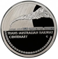 Silver coin Australia KM# 2750 TRANS-AUSTRALIAN RAILWAY. CENTENARY. C.