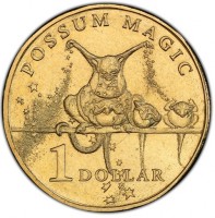 Aluminium Bronze coin Australia KM# 3376 POSSUM MAGIC. 1 DOLLAR.