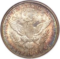 United States coin 1/2 Dollar - Barber Half Dollar (1892 - 1915) reverse reverse of 1/2 Dollar - Barber Half Dollar (1892 - 1915) coin with KM# 116 from United States. Inscription: UNITED STATES OF AMERICA E PLURIBUS UNUM S HALF DOLLAR