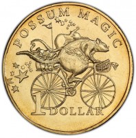 Aluminium Bronze coin Australia KM# 3379 POSSUM MAGIC. 1 DOLLAR.