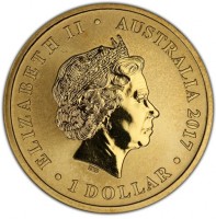 Aluminium Bronze coin Australia KM# 3380 ELIZABETH II. AUSTRALIA 2017. 1 DOLLAR. IRB.