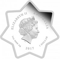 Silver coin Australia KM# 3395 ELIZABETH II AUSTRALIA. IRB. 1OZ 999 SILVER 2017 1 DOLLAR.
