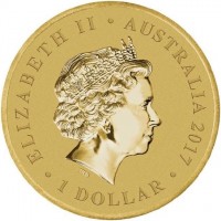 Aluminium Bronze coin Australia KM# 3381 ELIZABETH II. AUSTRALIA 2017. 1 DOLLAR. IRB.
