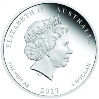 Silver coin Australia KM# 3397 ELIZABETH II AUSTRALIA. IRB. 1/2 oz 9999 Ag 2017 50 CENTS.
