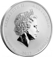 Silver coin Australia KM# 2869 ELIZABETH II AUSTRALIA. IRB. 1OZ 9999 Ag 2017 1 DOLLAR.