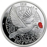 Silver coin Australia KM# 2867 1918. P AH. END of WORLD WAR I.