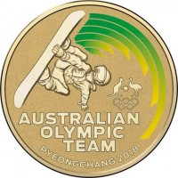Aluminium Bronze coin Australia KM# 3481 AUSTRALIAN. OLYMPIC. TEAM. PYEONGCHANG 2018.