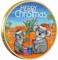 Aluminium Bronze coin Australia KM# 3482 MERRY. Christmas. P. AH.