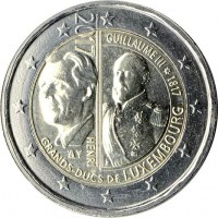 GUILLAUME III 1817. GRANDS DUCS DE LUXEMBOURG. 2017. HENRI.