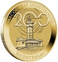 Aluminium Bronze coin Australia KM# 3485 MACQUARIE LIGHTHOUSE BICENTENARY. 200. P.