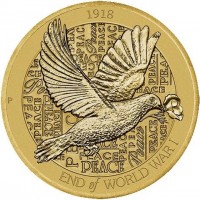 Aluminium Bronze coin Australia KM# 3486 1918. P AH. END of WORLD WAR I.